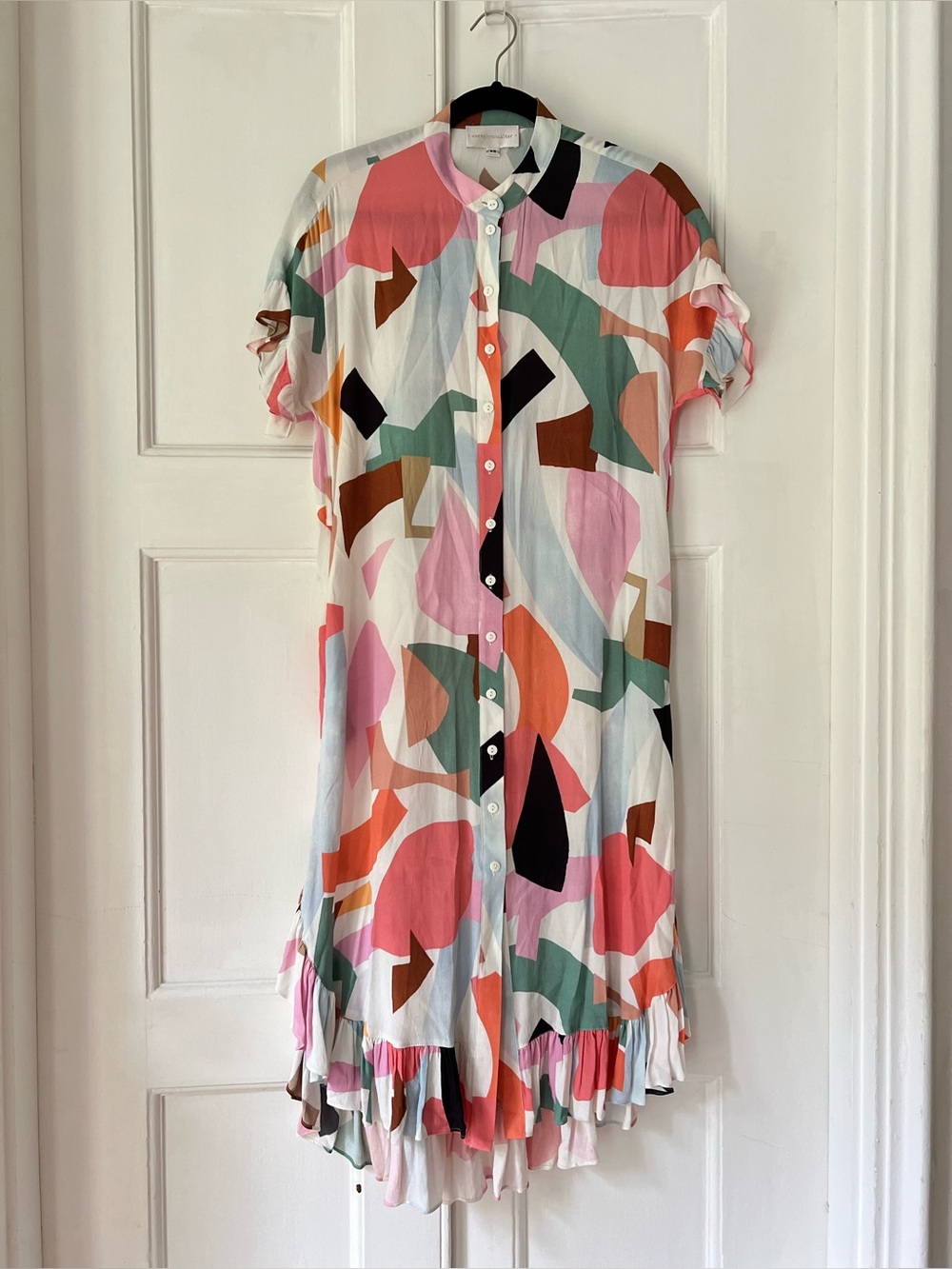 Anthropologie x Corey Lynn Calter | Abstract Print Midi Dress | Multicolored, XS - Picture 3 of 7